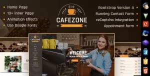 CafeZone: Coffee Shop Restaurant HTML Restaurant Template