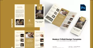 Cake Food Trifold Brochure PSD Template - TemplateMonster