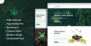 Canabicom - Medical Cannabis & Marijuana Joomla 4 Template