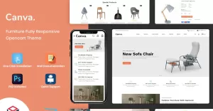 Canva - Modern Furniture OpenCart Template - TemplateMonster