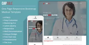 CAPSULE - One Page Bootstrap Medical Template - Themes ...
