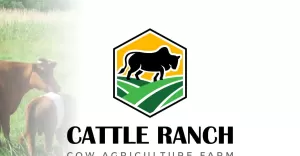 CATTLE RANCH COW FARM LOGO DESIGN