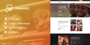 Charihope  Charity and Donate PSD Template