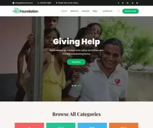 Charity Foundation WordPress Theme for fundraiser ngo non profit