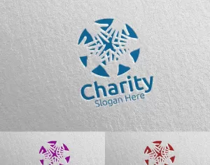 Charity Hand Love 11 Logo Template