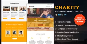 Charity - Responsive Email Template with Online StampReady & Mailchimp Builders