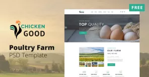 Chicken Good - Free Poultry Farm Design Layout PSD Template