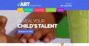 Children Art School Website Template - TemplateMonster