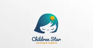 Children Gradient Logo Style