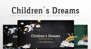 Children's Dreams PowerPoint template - TemplateMonster