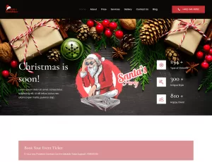 Christmas Landing   Wordpress  Elementor Templates
