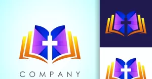 Church colorful logo, The cross of Jesus3 - TemplateMonster