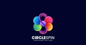 Circle Spin Gradient Colorful Logo