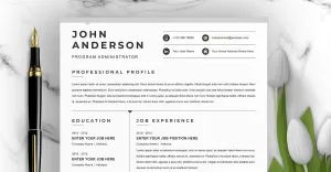 Clean and Modern Resume Template Word - TemplateMonster