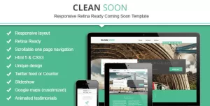 Clean Responsive Html Coming Soon Template