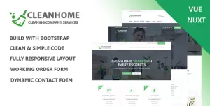 Cleanhome – Cleaning Services Vue Nuxt Template