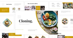 Cloning - Food Google Slides template - TemplateMonster