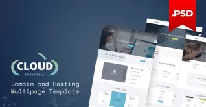 Cloud - Domain and Hosting Multipage PSD Template