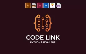 Code Link Logo Template  Specially Design For Coders