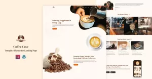 Coffee Cove - Coffee House Elementor Landing Page