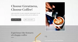 Coffee Landing Page Template Elementor kit - TemplateMonster