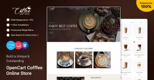 Coffee - Tea, Coffee, Drinks, and Beverages Store OpenCart Theme