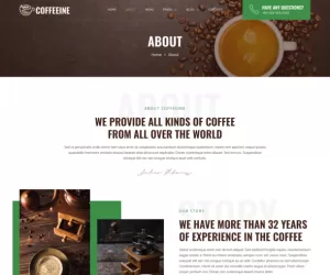 Coffeeine – Coffee Shop & Cafe Elementor Template Kit