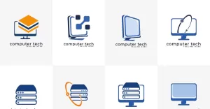 Computer & data technology logo collections