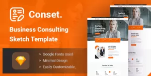 Conset - Business Consulting Sketch Template