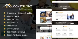 Construcxive - One Page Construction HTML Template