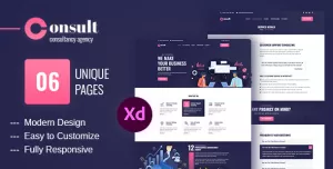 Consult - Consultancy Agency XD Template