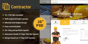 Contractor – Construction, Building Company PSD