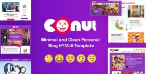 Conut - Minimal and Clean Personal Blog HTML5 Template