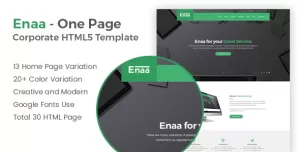 Corporate One Page HTML5 Template - Enaa
