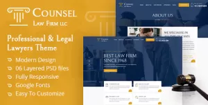 Counsel Law Firm UI Template