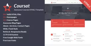 Coursat – Responsive Course HTML5 Site Template