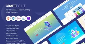 CraftPoint - Business, SEO And SaaS Landing  HTML Template