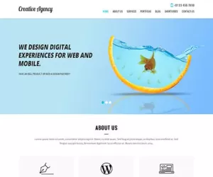 Creative Agency WordPress theme for agencies advertisement consulting