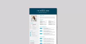 Creative Maria Got Job Resume  CV Template - TemplateMonster