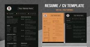 Creative Professional Editable & Printable Resume Templates