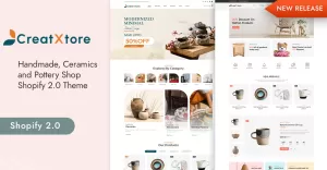 CreatXtore - Handmade, Ceramics and Pottery Shop Shopify 2.0 Theme