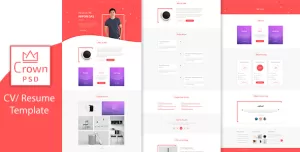 Crown Multipage Personal CV/Resume PSD Template