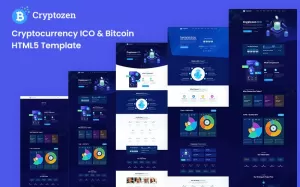 Cryptocurrency ICO &  Bitcoin HTML5 Website template