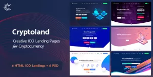 Cryptoland - ICO Landing Pages & Cryptocurrency HTML