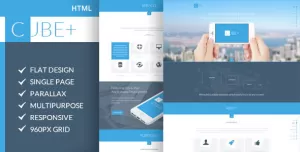 Cube+  One Page Parallax HTML Template