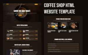 Cuppa - coffee shop HTML5 website template - TemplateMonster
