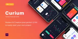 CURIUM - Financial UI Kit for Adobe XD