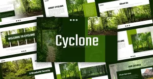 Cyclone Environment Presentation Template - TemplateMonster