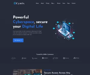 Cynix - Cyber Security Services Elementor Template Kit