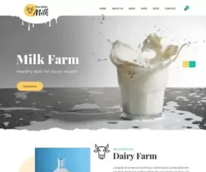 Dairy Farm WordPress theme for milk poultry production and preservation